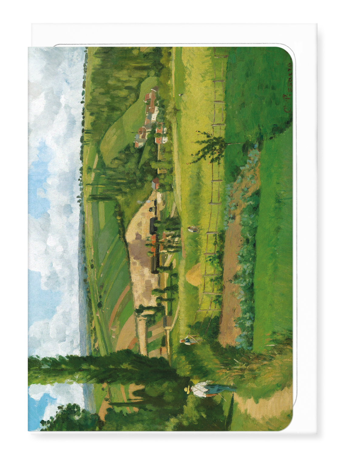 Ezen - Landscape at Les Pâtis, Pontoise (1868) - Greeting Card - Front