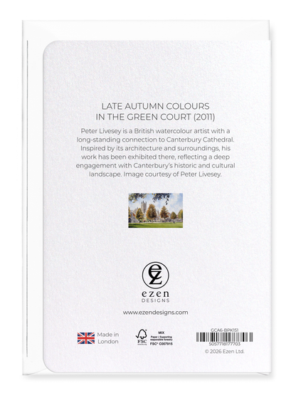 Ezen - Late autumn colours in the green court (2011) - Greeting Card - Back