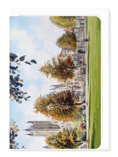 Ezen - Late autumn colours in the green court (2011) - Greeting Card - Front