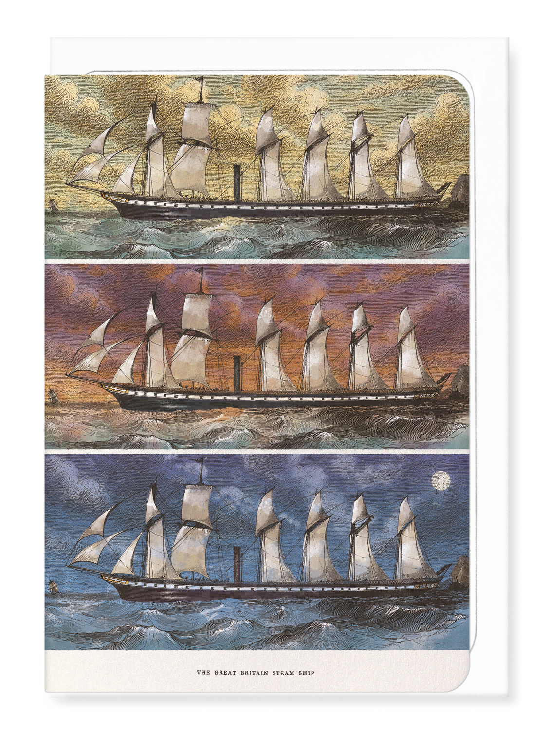 Ezen - Launch of The Great Britain Steam Ship (1843) - Greeting Card - Front