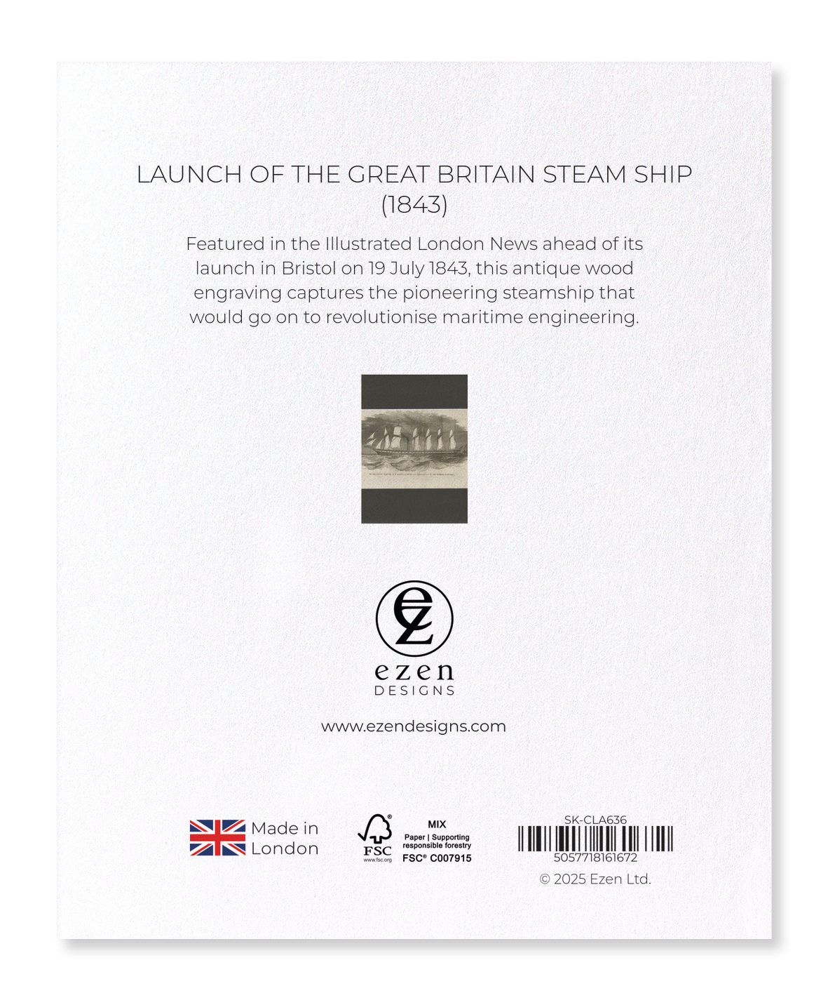 Ezen - Launch of The Great Britain Steam Ship (1843) - Sticker Set