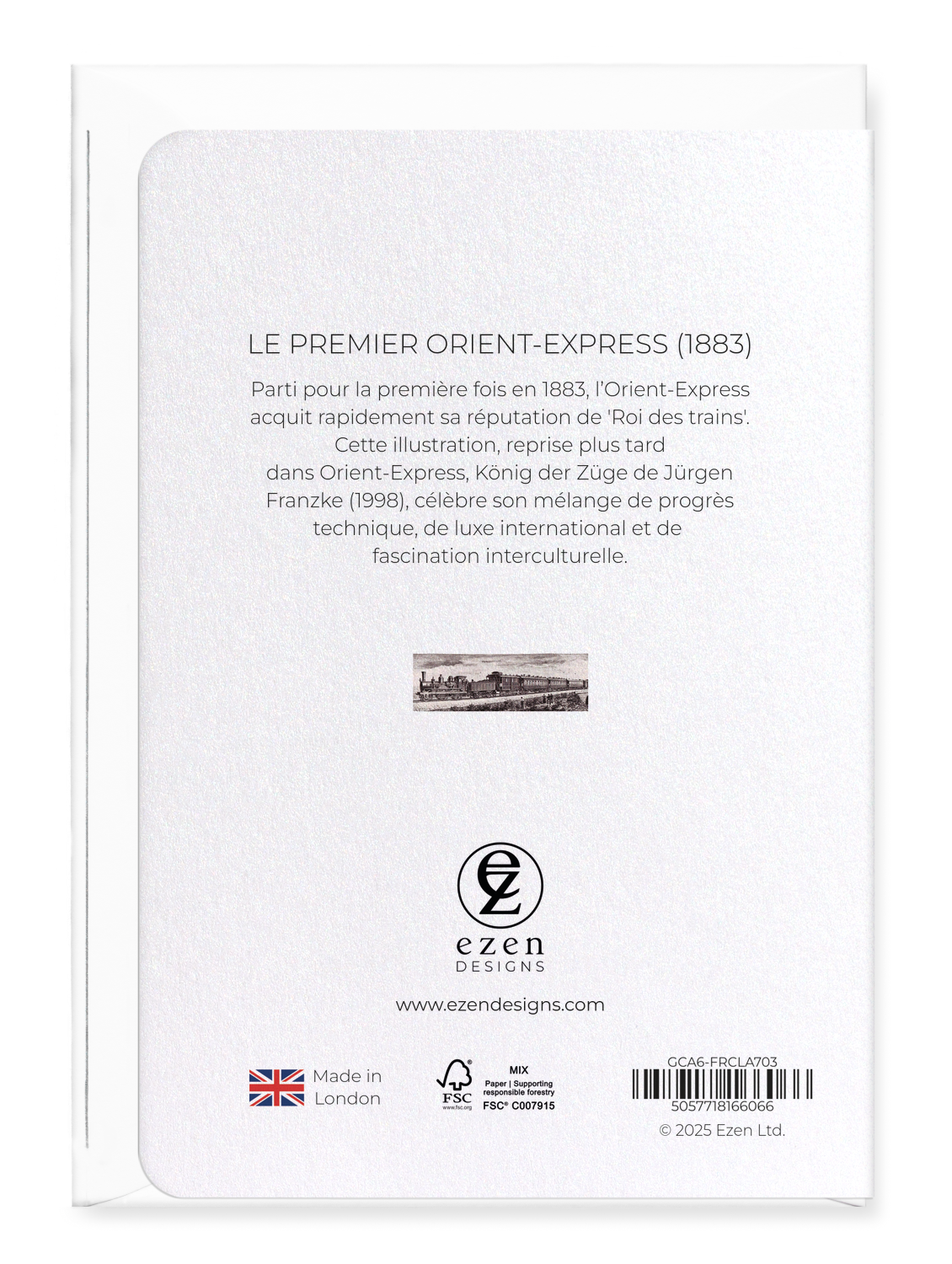 Ezen - Le premier Orient-Express (1883) - Greeting Card - Back