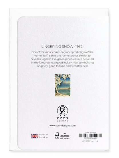 Ezen - Lingering snow (1932) - Greeting Card - Back