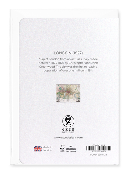 Ezen - London (1827) - Greeting Card - Back