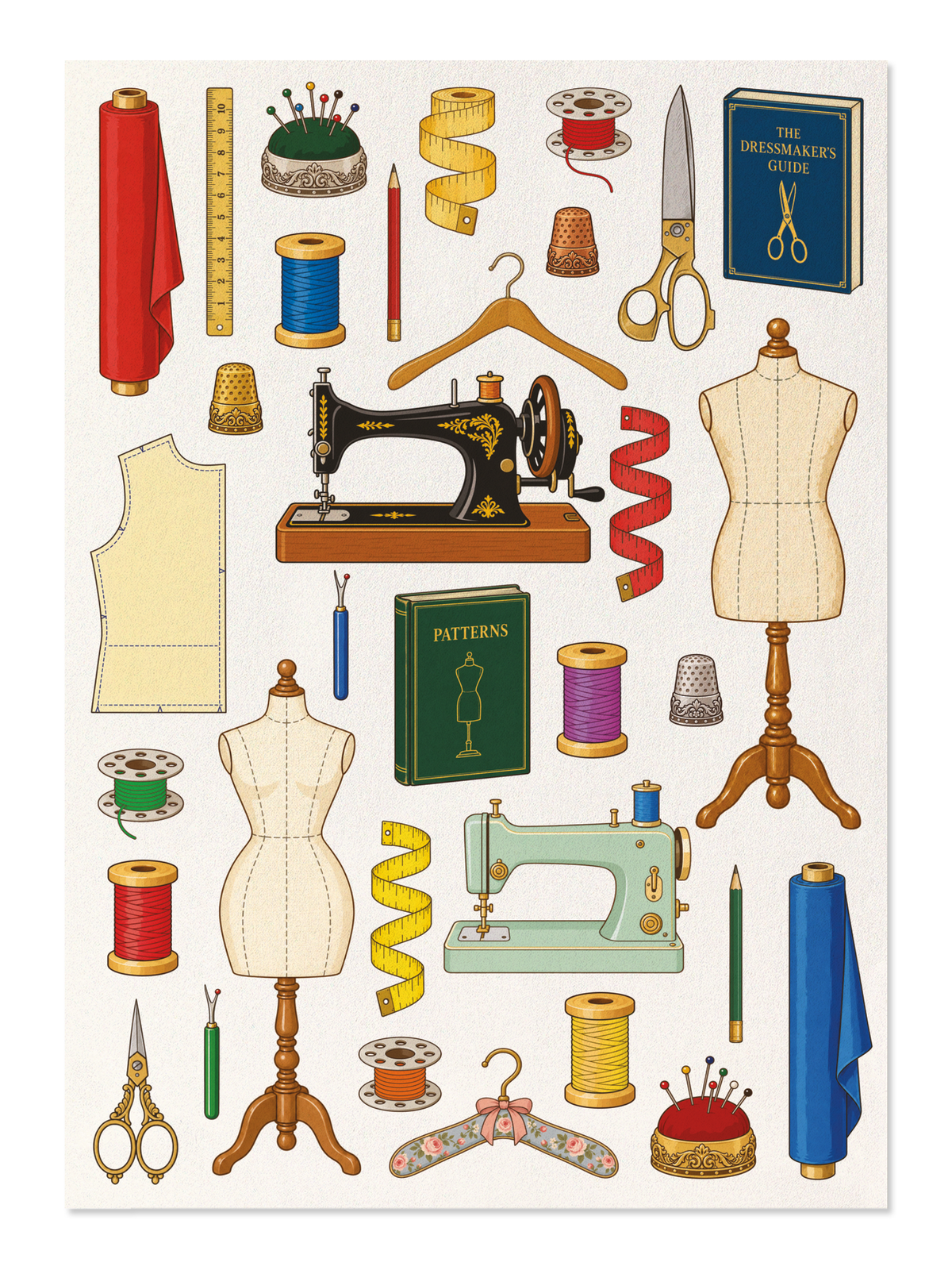 Ezen - L’ÉVOLUTION DES OUTILS DE COUTURE - Postcard - Front