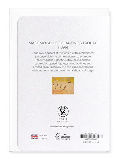 Ezen - Mademoiselle Eglantine’s Troupe (1896) - Greeting Card - Back