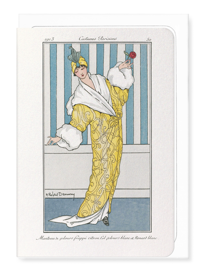 Ezen - Manteau de Velours Frappé Citron (1913) - Greeting Card - Front