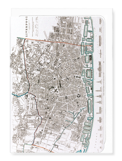 Ezen - Map of Liverpool (1836) - Greeting Card - Front