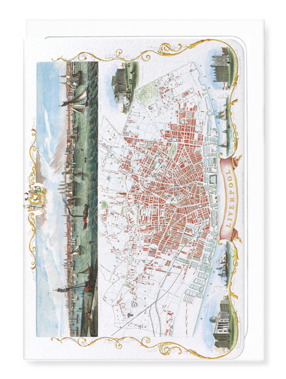 Ezen - Map of Liverpool (1851) - Greeting Card - Front