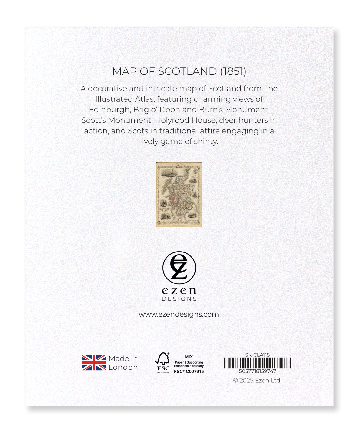 Ezen - Map of Scotland (1851) - Sticker Set