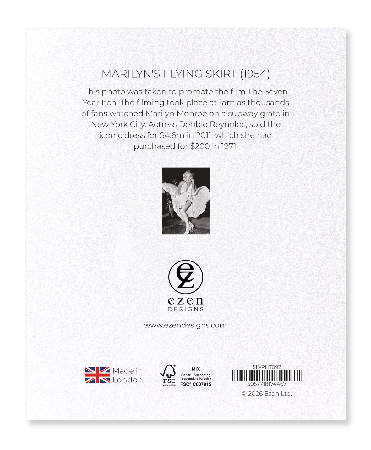 Ezen - Marilyn's flying skirt (1954) - Sticker Set