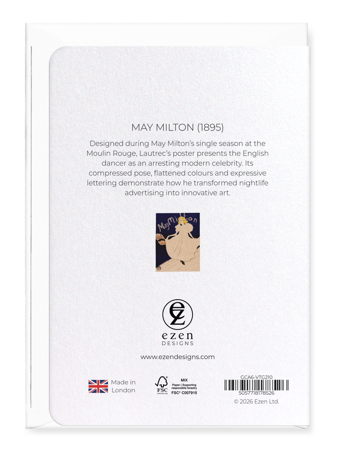 Ezen - May Milton (1895) - Greeting Card - Back