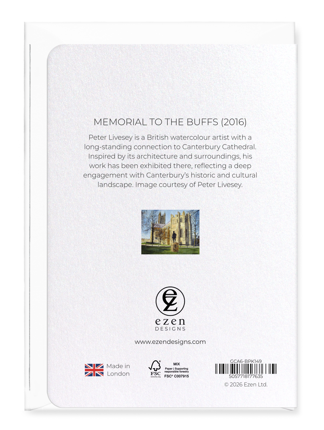 Ezen - Memorial to the Buffs (2016) - Greeting Card - Back