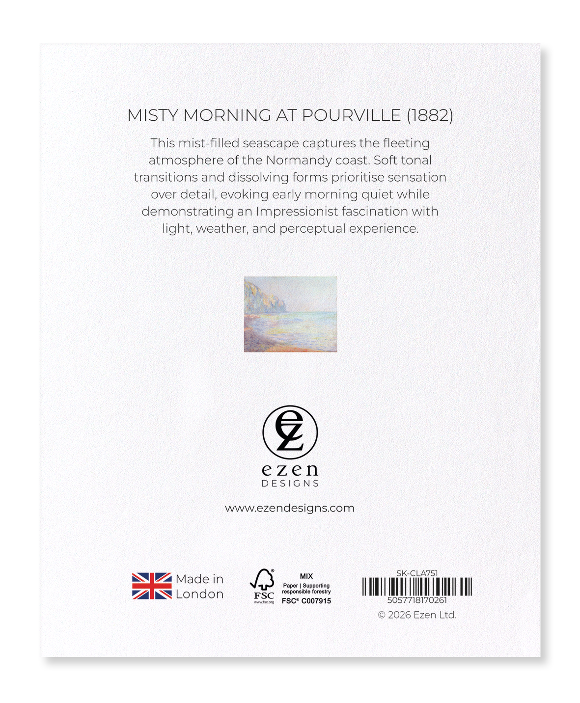 Ezen - Misty Morning at Pourville (1882) - Sticker Set