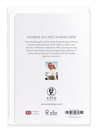 Ezen - Monroe in a knit jumper (1953) - Greeting Card - Back