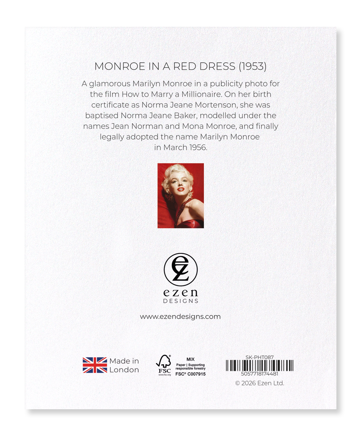 Ezen - Monroe in a red dress (1953) - Sticker Set