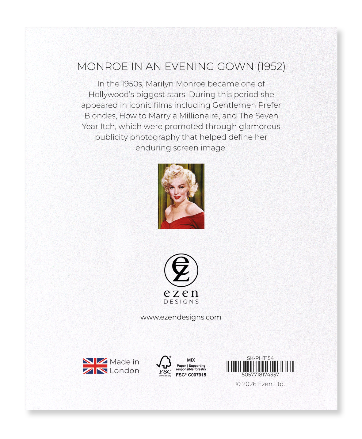 Ezen - Monroe in an evening gown (1952) - Sticker Set