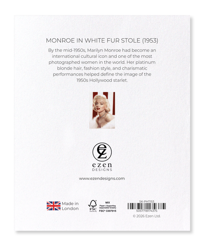 Ezen - Monroe in white fur stole (1953) - Sticker Set