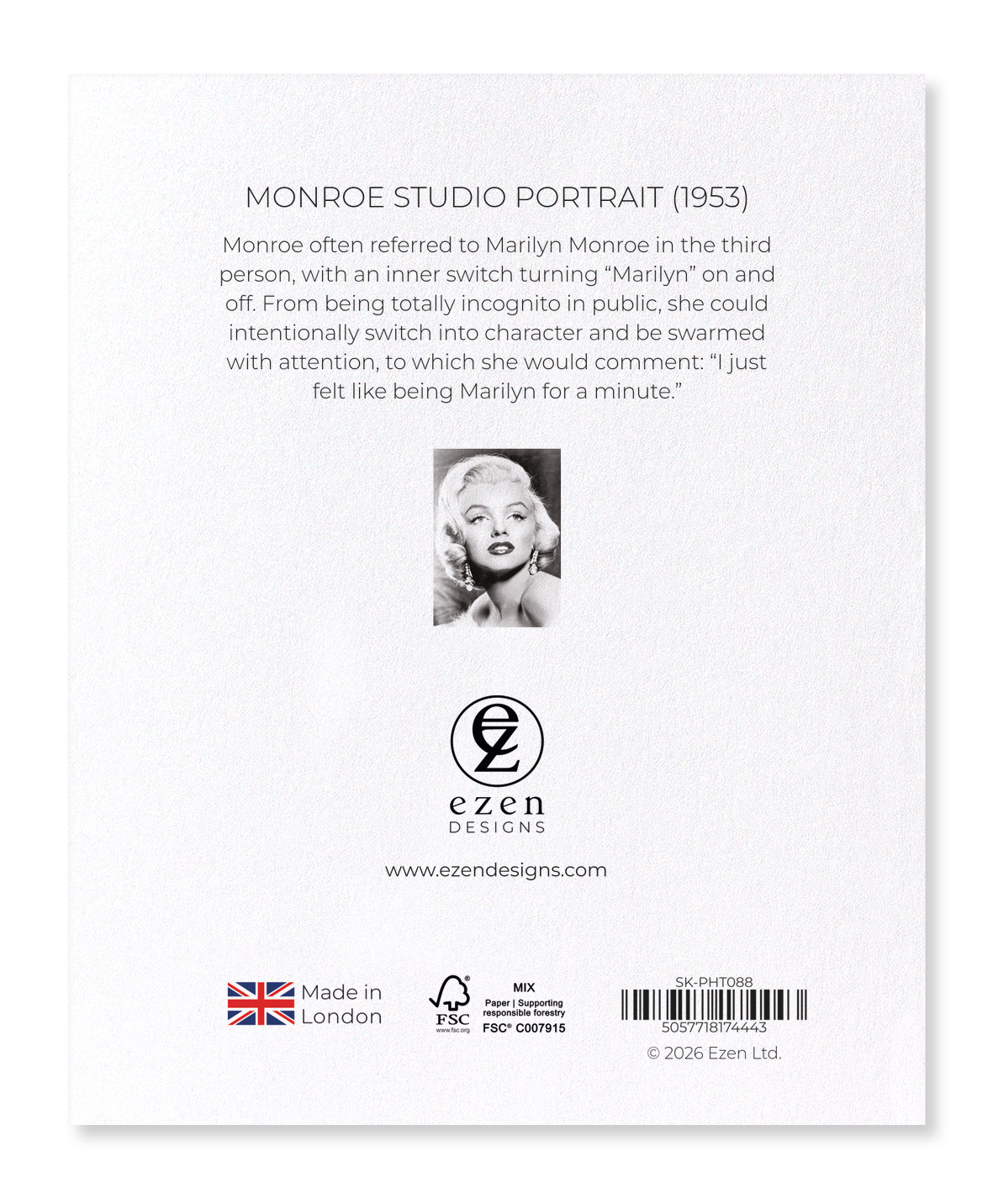 Ezen - Monroe studio portrait (1953) - Sticker Set