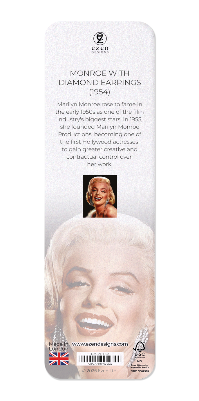 Ezen - Monroe with diamond earrings (1954) - Bookmark - Back