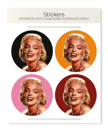 Ezen - Monroe with diamond earrings (1954) - Sticker Set