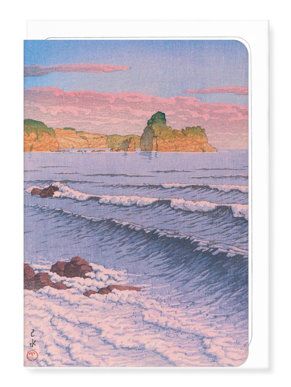 Ezen - Morning Sea at Bikuni, Shiribeshi (1932) - Greeting Card - Front