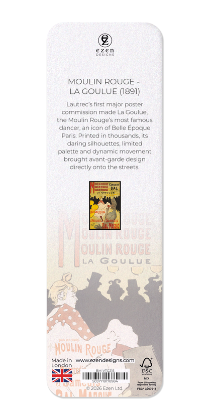 Ezen - Moulin Rouge - La Goulue (1891) - Bookmark - Back