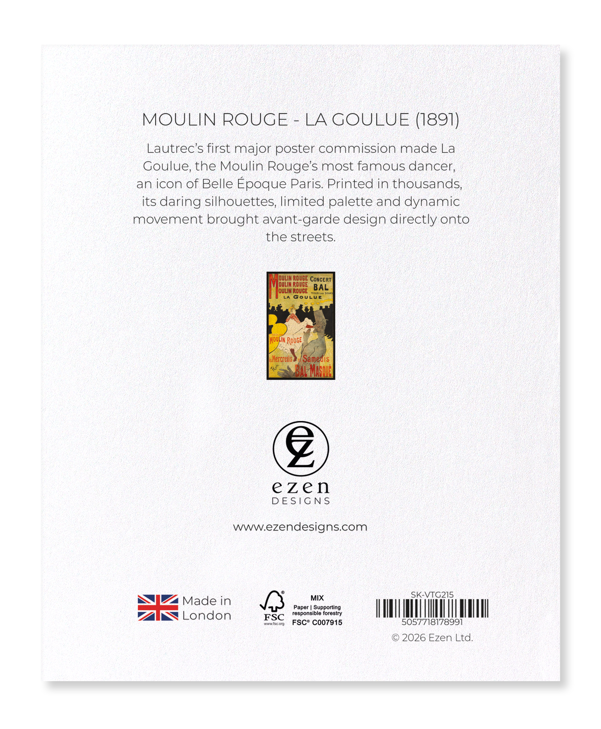Ezen - Moulin Rouge - La Goulue (1891) - Sticker Set