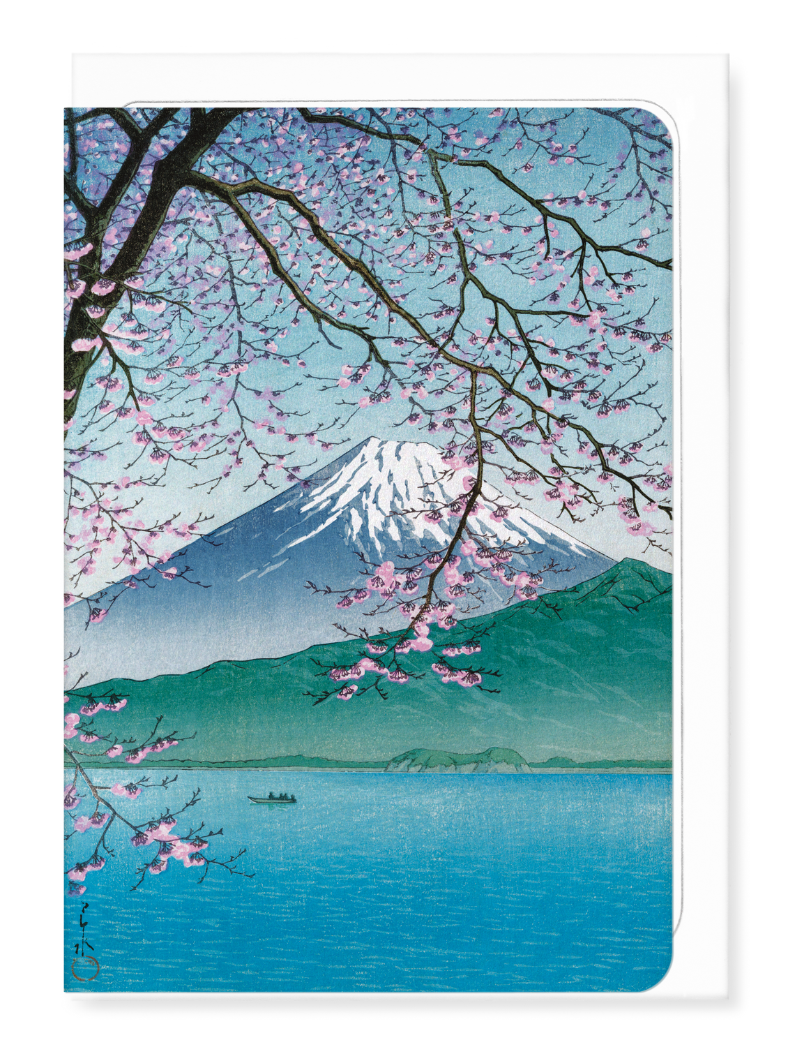 MOUNT FUJI IN SPRINGTIME (1937): Japanese Greeting Card - Ezen Trade