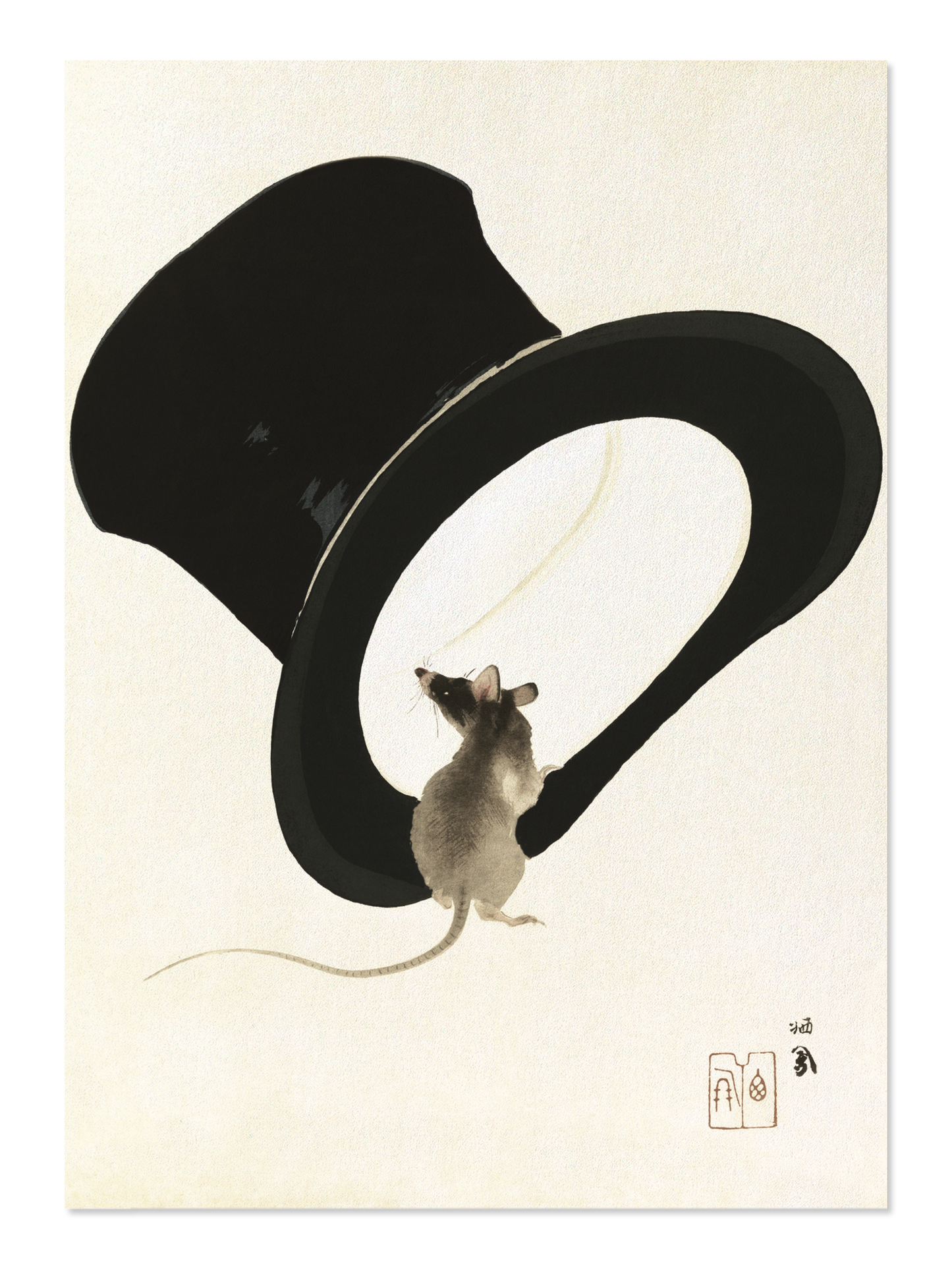 Ezen - Mouse and top hat (1912) - Postcard - Front
