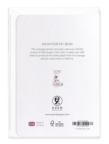 Ezen - Mum for my bum - Greeting Card - Back