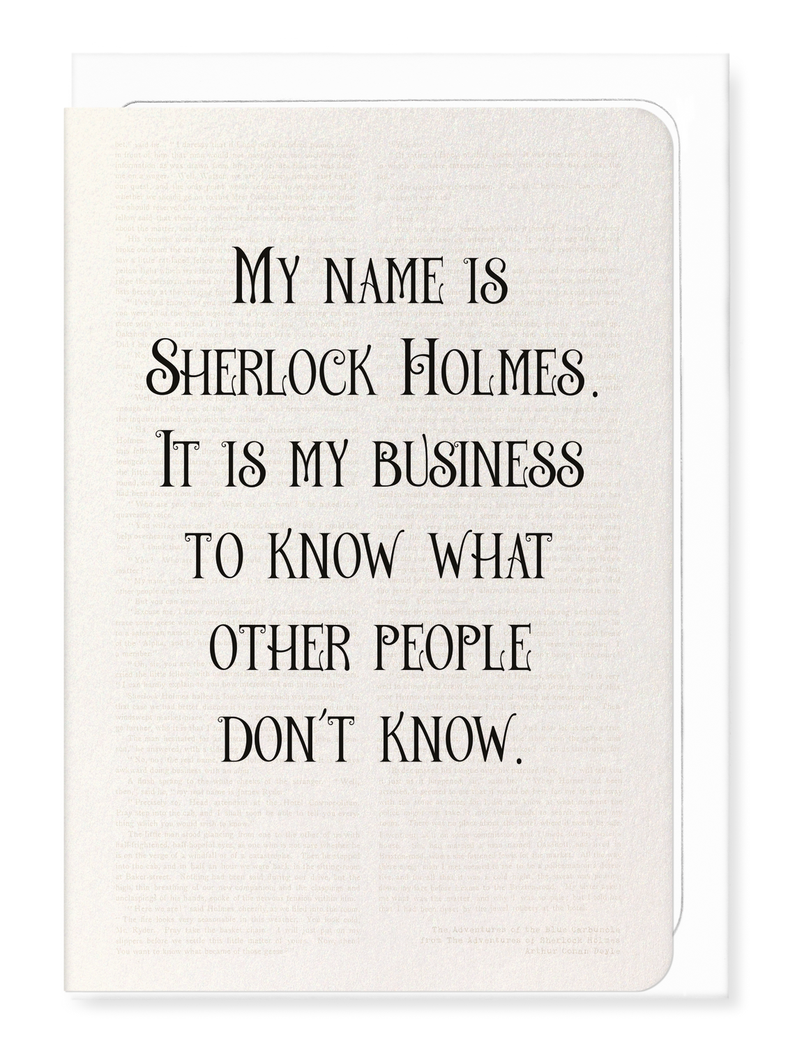 Ezen - My Name is Sherlock Holmes (1892) - Greeting Card - Front