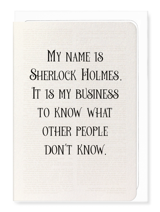 Ezen - My Name is Sherlock Holmes (1892) - Greeting Card - Front