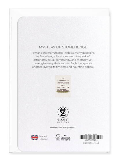 Ezen - Mystery of Stonehenge - Greeting Card - Back