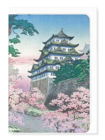 Ezen - Nagoya castle in the spring - Greeting Card - Front