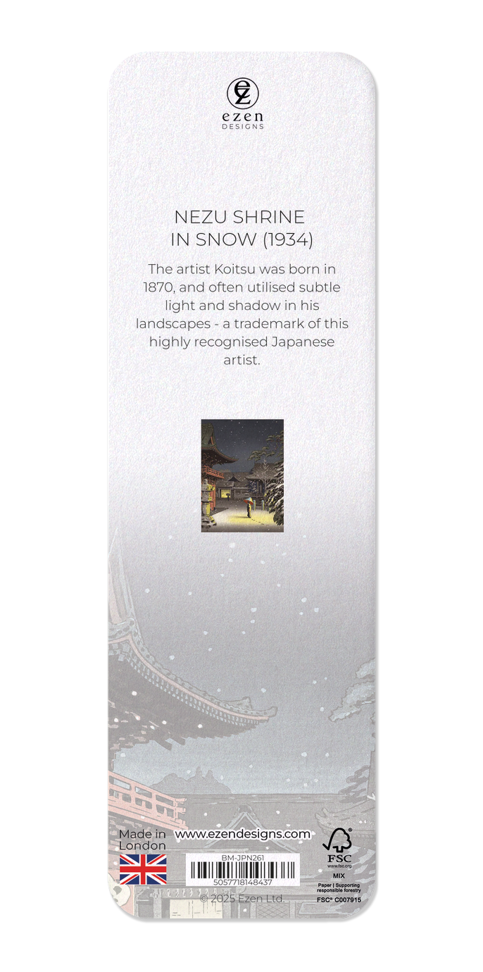 Ezen - Nezu shrine in snow (1934) - Bookmark - Back