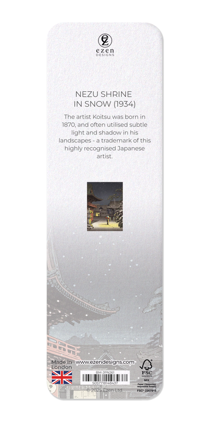 Ezen - Nezu shrine in snow (1934) - Bookmark - Back