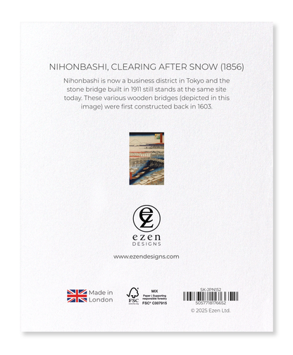 Ezen - Nihonbashi, Clearing After Snow (1856) - Sticker Set