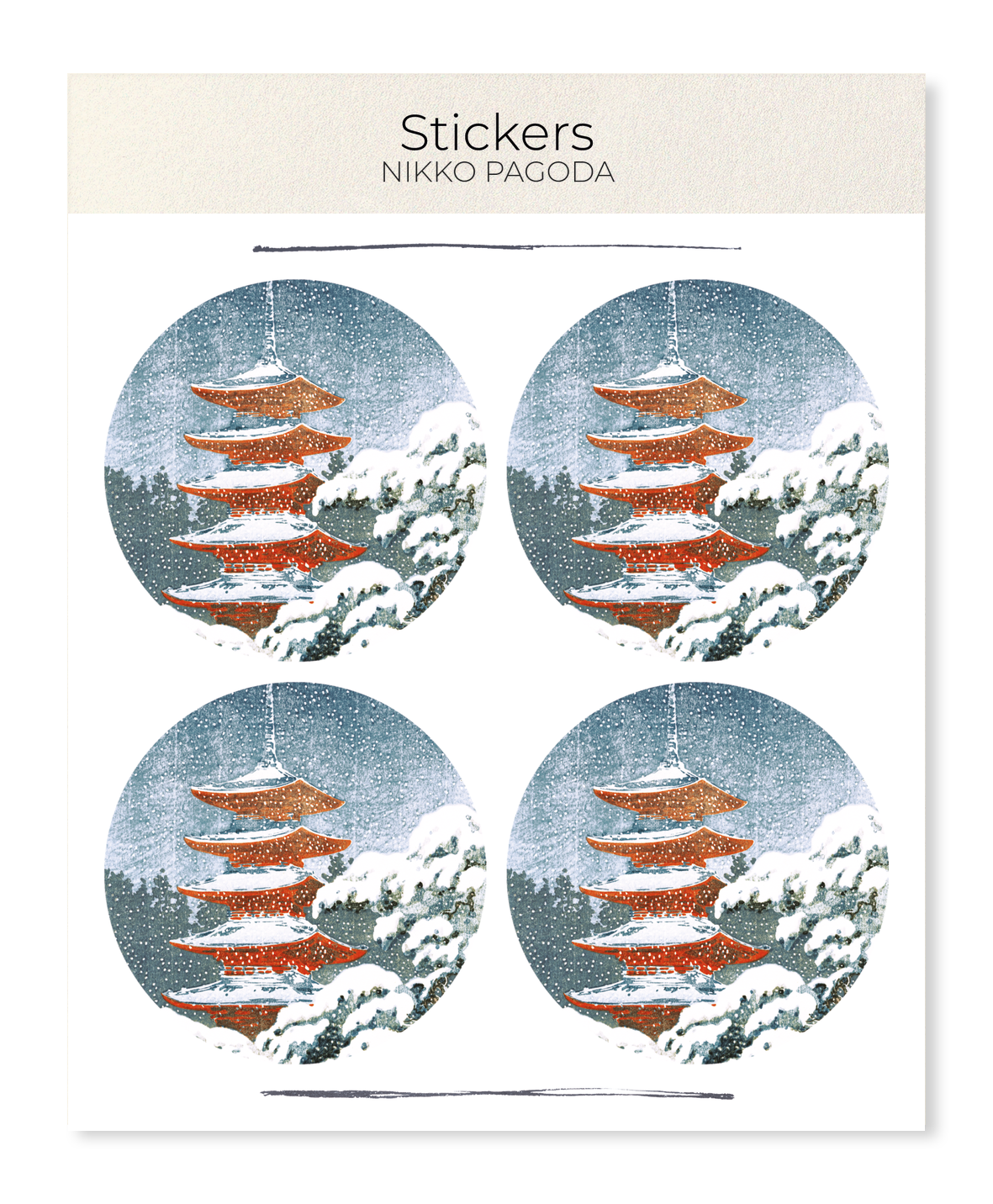 Ezen - Nikko pagoda - Sticker Set