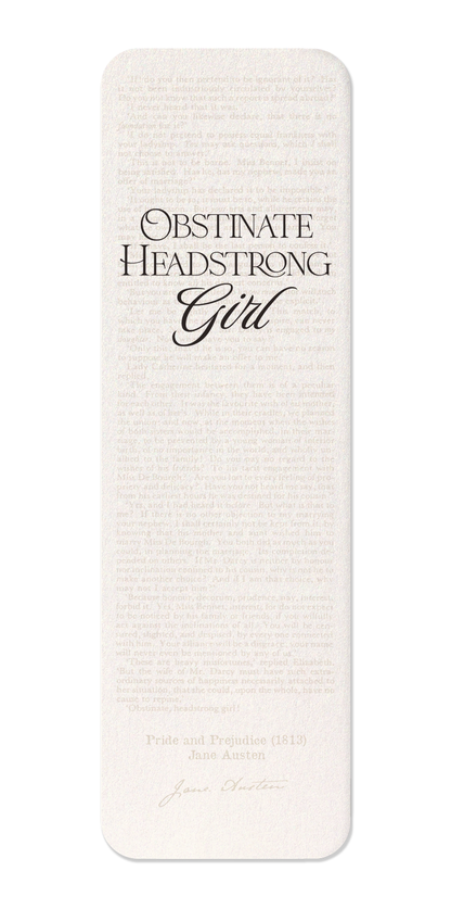 Ezen - Obstinate, headstrong girl!  (1813) - Bookmark - Front