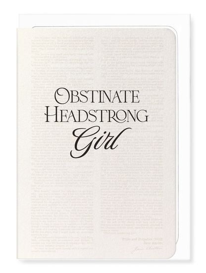 Ezen - Obstinate, headstrong girl!  (1813) - Greeting Card - Front