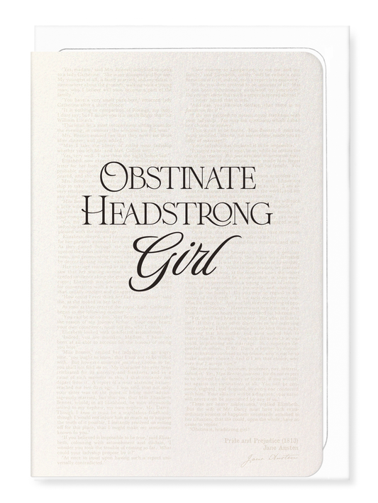 Ezen - Obstinate, headstrong girl!  (1813) - Greeting Card - Front