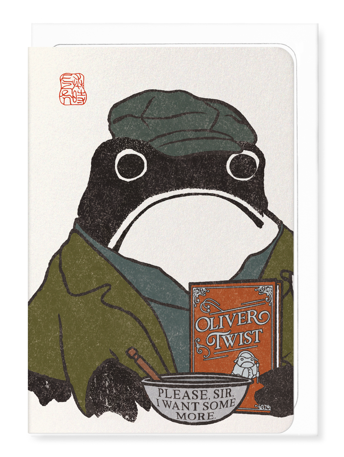 Ezen - Oliver Twist Ezen Frog - Greeting Card - Front