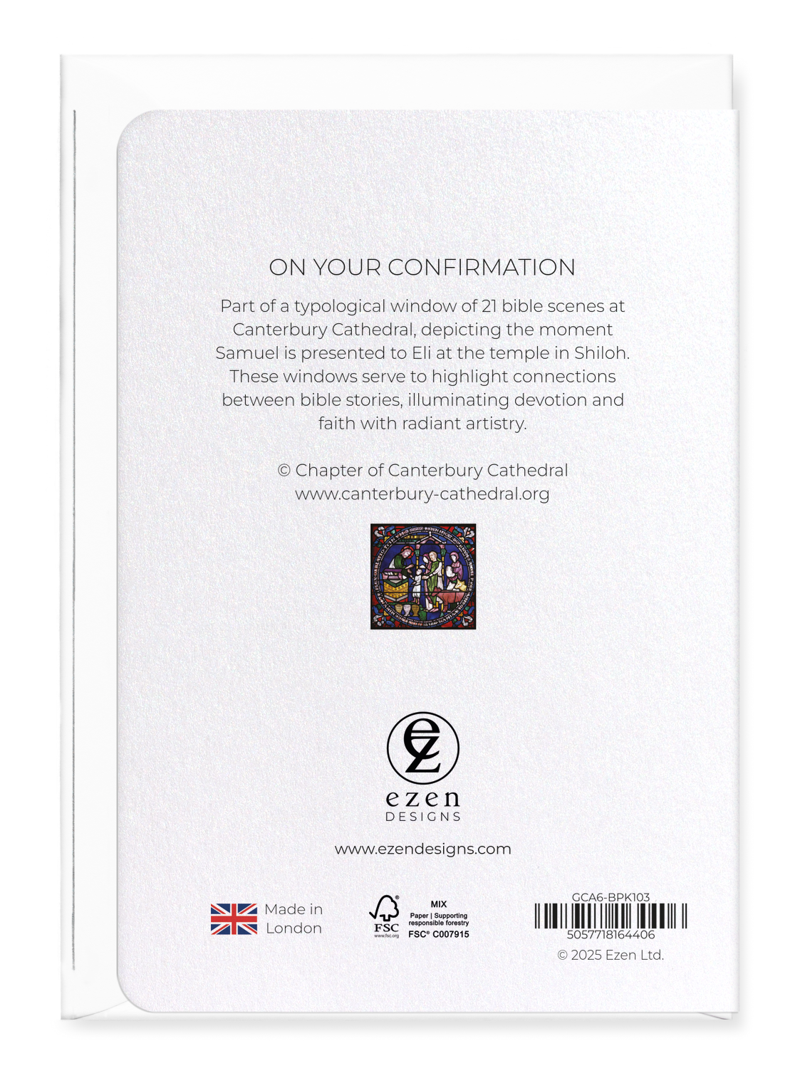 Ezen - On Your Confirmation - Greeting Card - Back