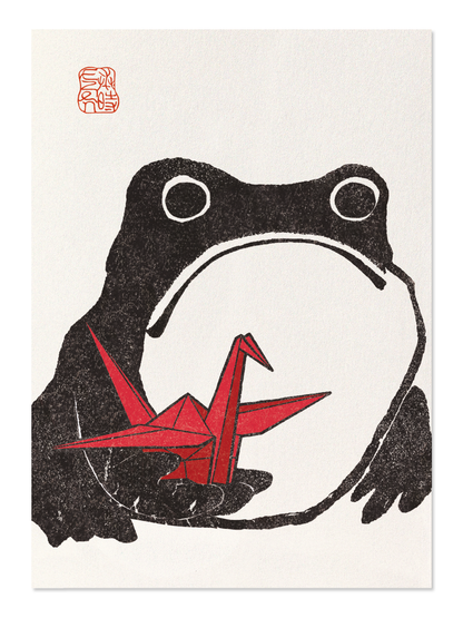 Ezen - Paper crane ezen frog - Postcard - Front
