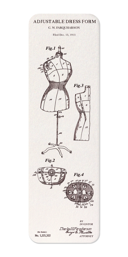 Ezen - Patent of adjustable dress form (1917) - Bookmark - Front