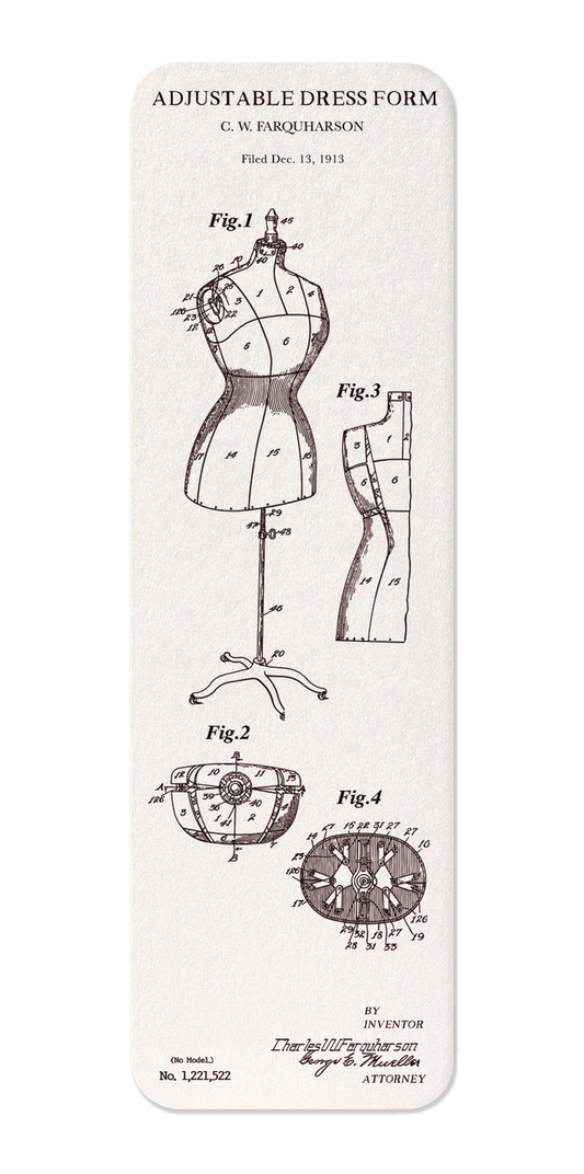 Ezen - Patent of adjustable dress form (1917) - Bookmark - Front