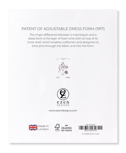 Ezen - Patent of adjustable dress form (1917) - Sticker Set