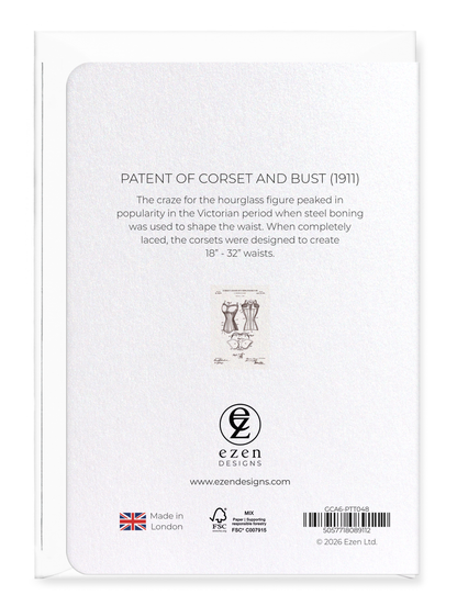 Ezen - Patent of corset and bust (1911) - Greeting Card - Back