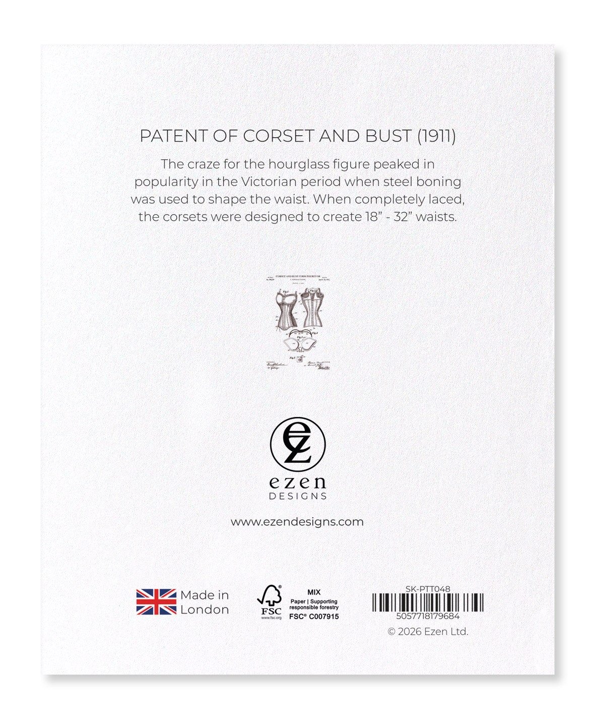 Ezen - Patent of corset and bust (1911) - Sticker Set